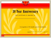 anniversary certificates