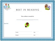 best reading  certificates