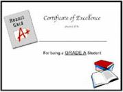 certificate of excellence