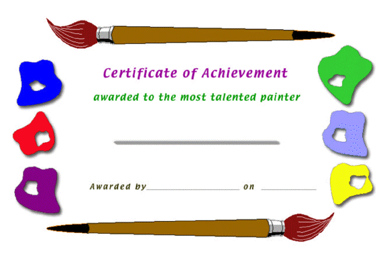 paint certificate